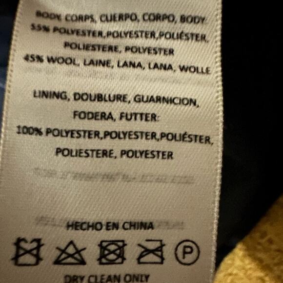 Anthropologie Cartonnier Mustard Wool Blend Moto Jacket Boho Cozy Size Small - Picture 7 of 11